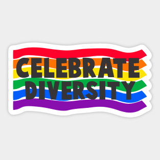 Celebrate Diversity- beautiful design for Pride month wear Sticker